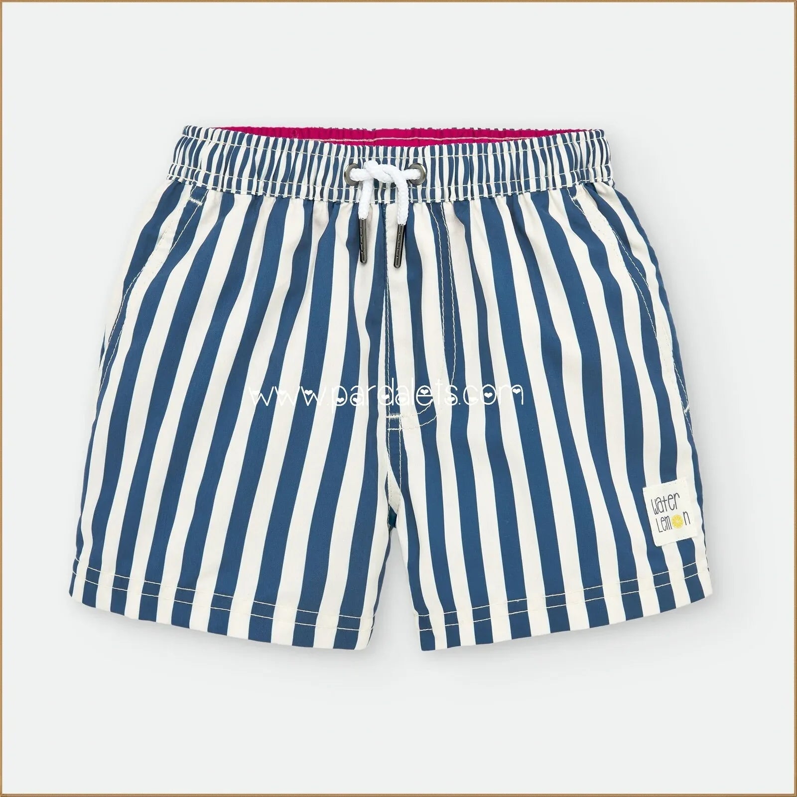 Boxer tela rayas azul marino - PARDALETS