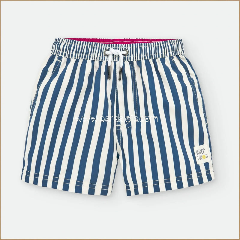 Boxer tela rayas azul marino - PARDALETS