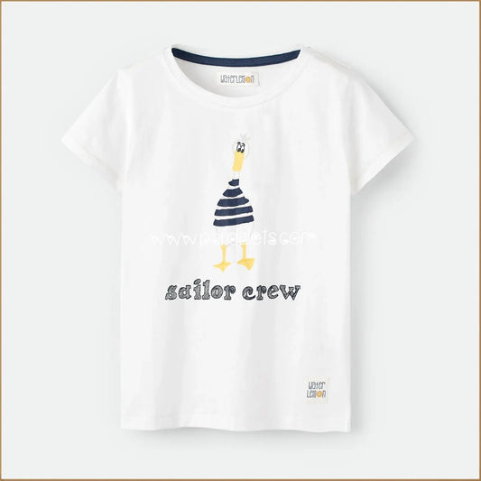 Camiseta blanca estampado patito - PARDALETS