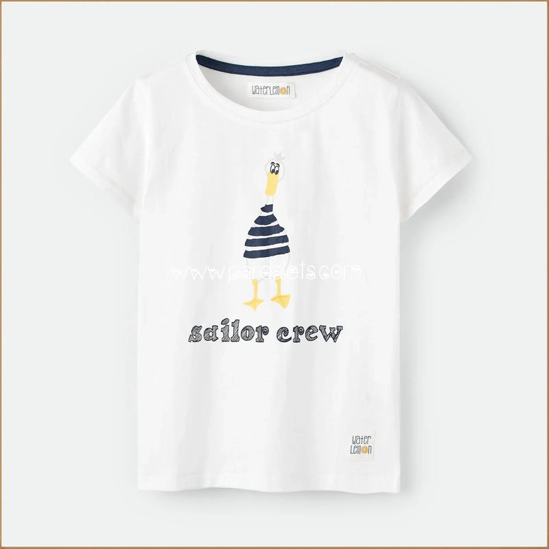 Camiseta blanca estampado patito - PARDALETS