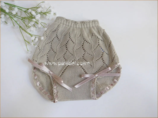 Braguita hilo calado tostado con cintas - PARDALETS