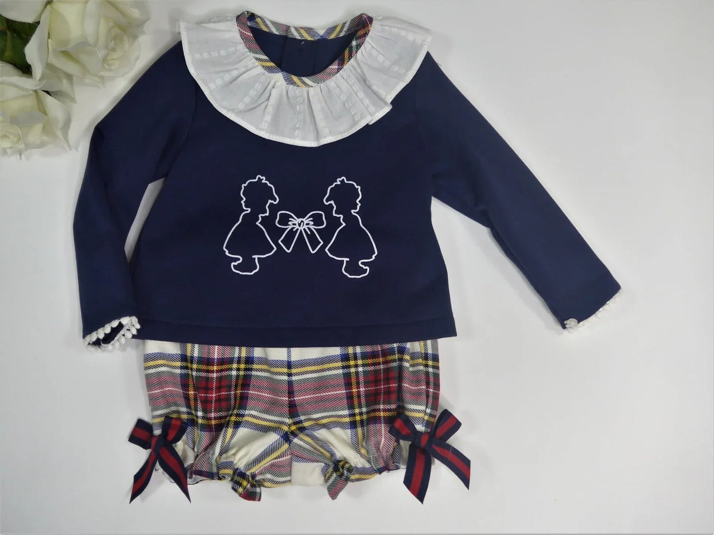 Conjunto sudadera y ranita cuadros "Barbra" - PARDALETS