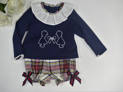 Conjunto sudadera y ranita cuadros "Barbra" - PARDALETS