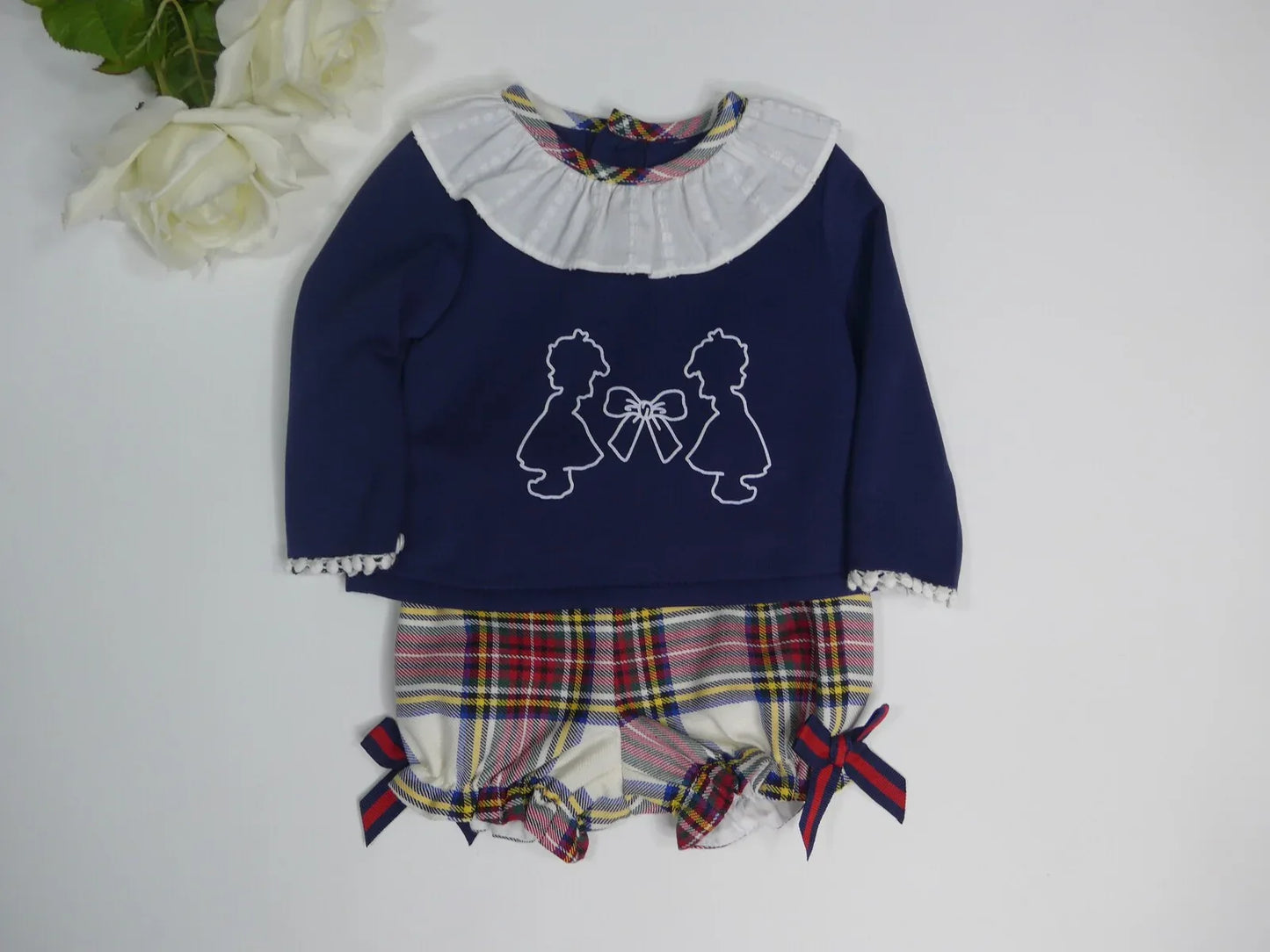 Conjunto sudadera y ranita cuadros "Barbra" - PARDALETS
