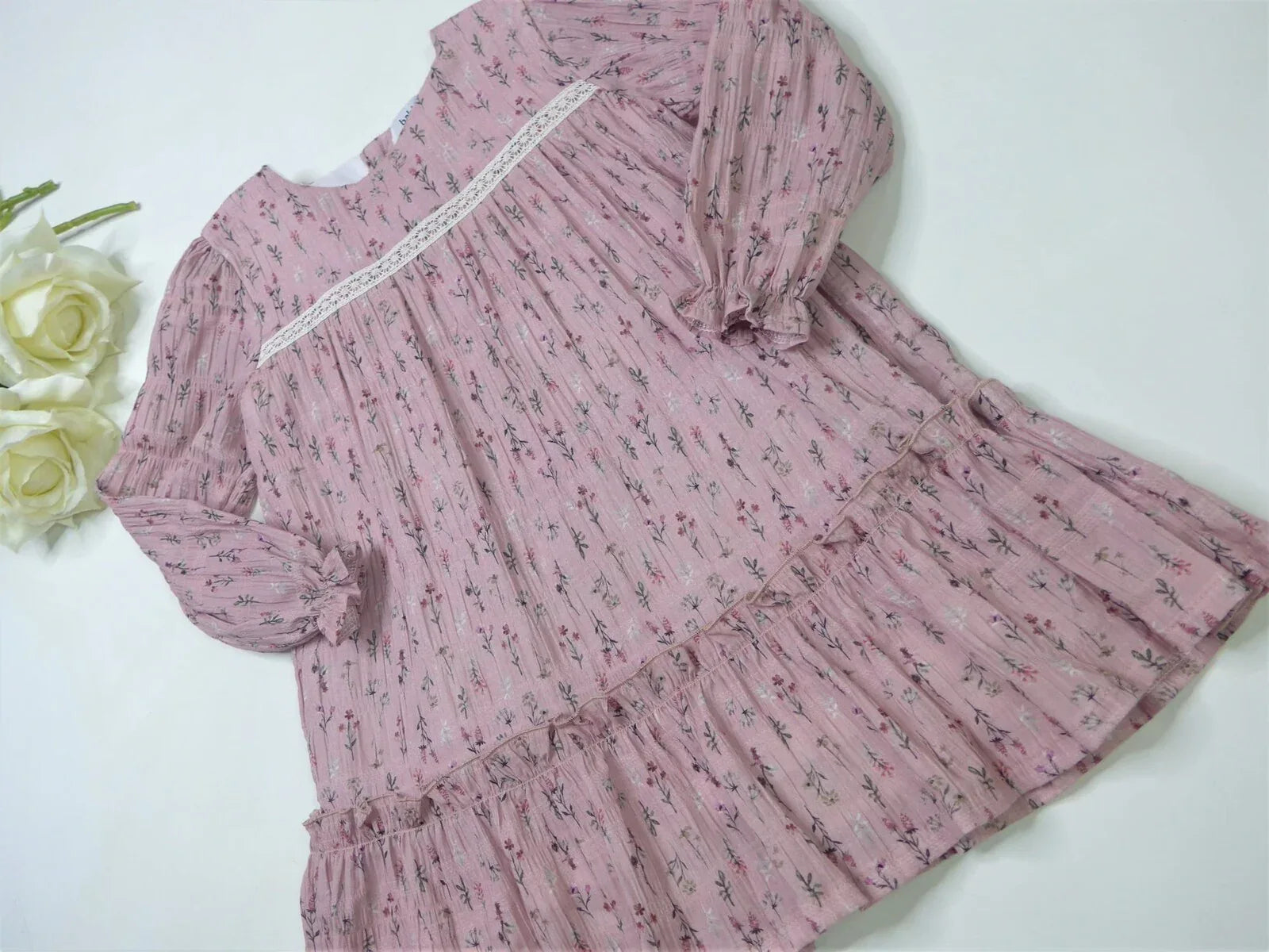 vestido rosa empolvado canale - PARDALETS