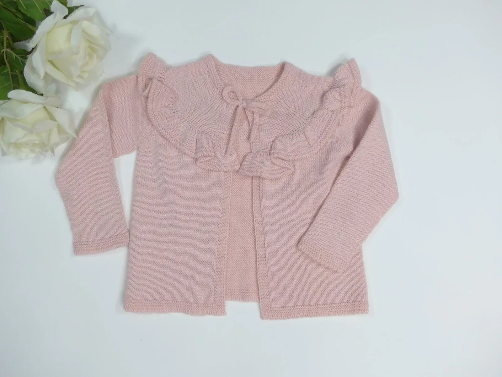 Chaqueta de lana rosa bebe - PARDALETS