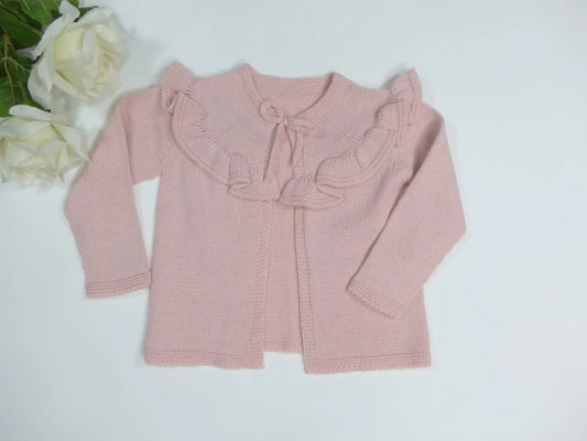 Chaqueta de lana rosa bebe - PARDALETS