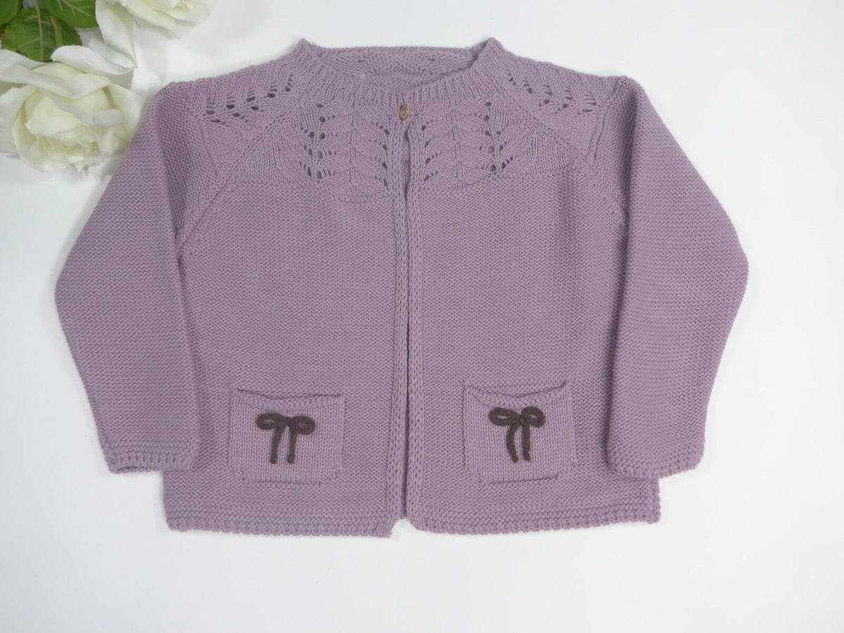 Chaqueta morada de lana
