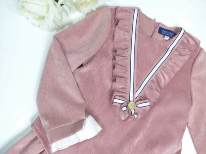 Vestido micropana rosa empolvado con volantes - PARDALETS