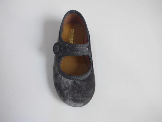 Mercedita terciopelo gris - PARDALETS