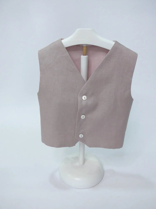 Chaleco lino malva - PARDALETS