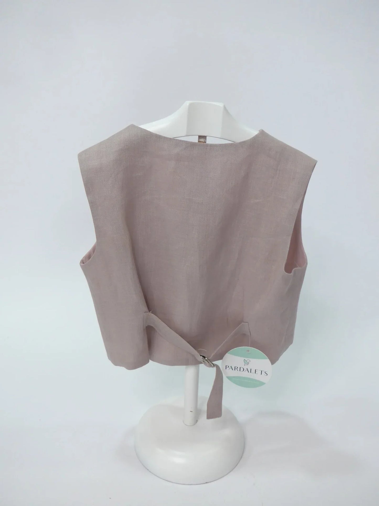 Chaleco lino malva - PARDALETS