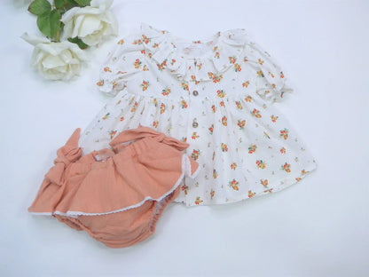Braguita lino mango y volantes "Emily" - PARDALETS