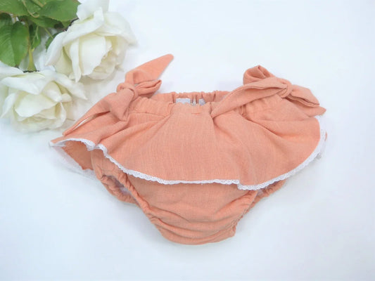 Braguita lino mango y volantes "Emily" - PARDALETS