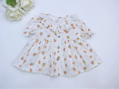 Blusa blanca de estampado floral "Emily" - PARDALETS