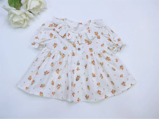 Blusa blanca de estampado floral "Emily" - PARDALETS