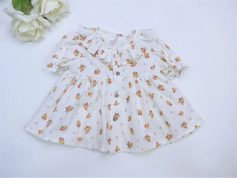 Blusa blanca de estampado floral "Emily" - PARDALETS