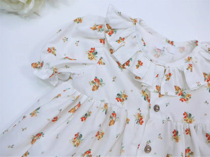 Blusa blanca de estampado floral "Emily" - PARDALETS