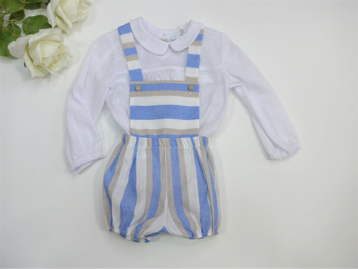 Camisa plumeti blanca cuello bebé