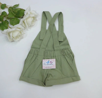 Peto verde oliva con botoncitos y bolsillos - PARDALETS