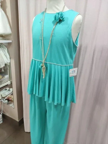 Mono verde con volante alrededor y collar - PARDALETS