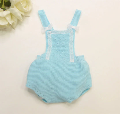 Ranita tirantes azul turquesa con puntilla - PARDALETS