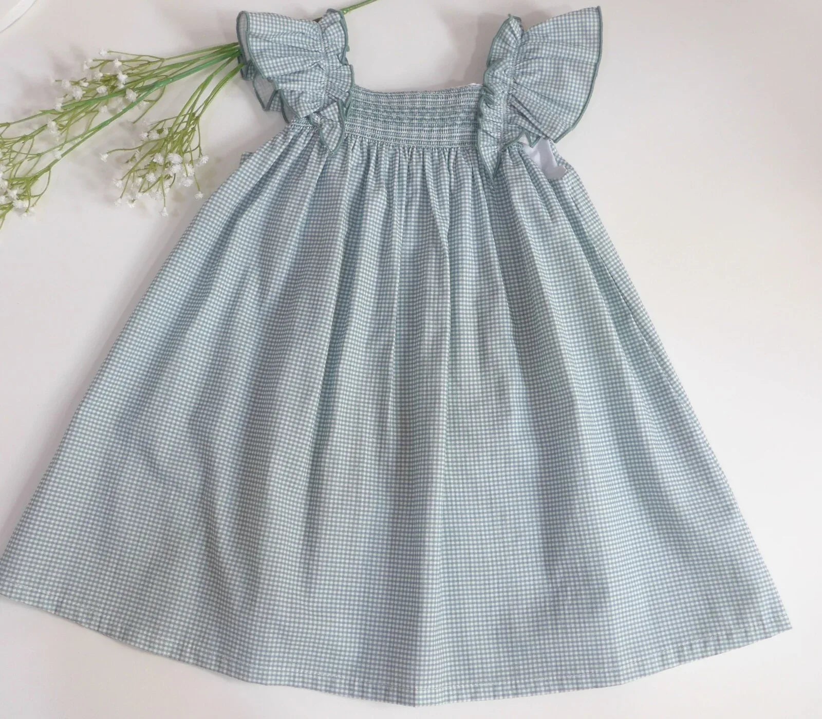 Vestido microvichy verde - PARDALETS