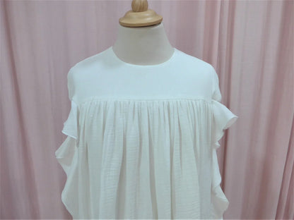 Vestido doble gasa blanco - PARDALETS