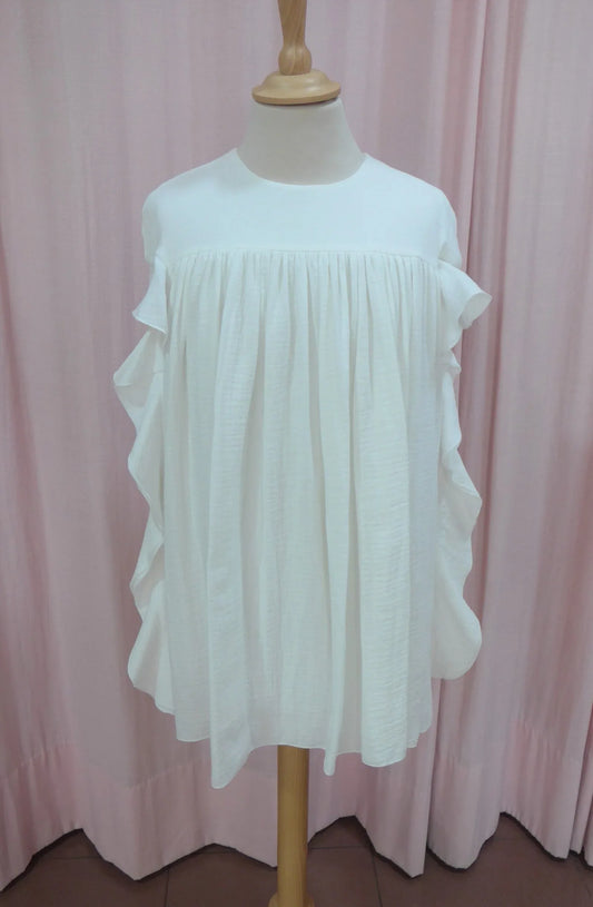 Vestido doble gasa blanco - PARDALETS