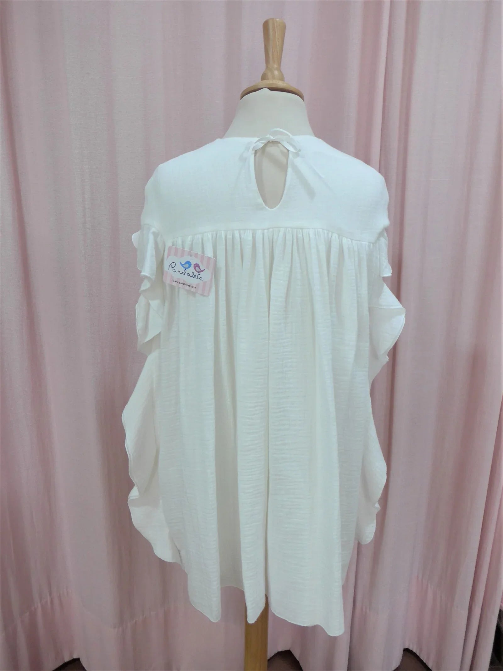 Vestido doble gasa blanco - PARDALETS
