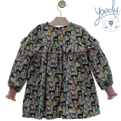 Vestido estampado perritos "Elsa" - PARDALETS