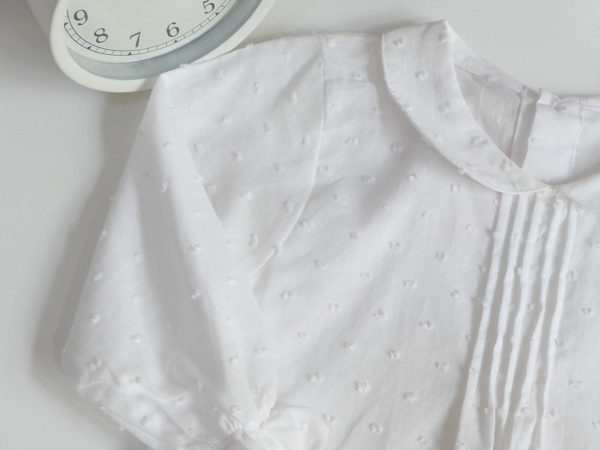 CAMISA PLUMETI BLANCO CUELLO BEBE