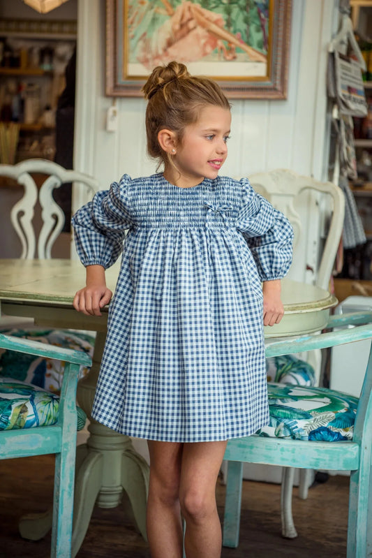 Vestido cuadros azules "Sueño" - PARDALETS