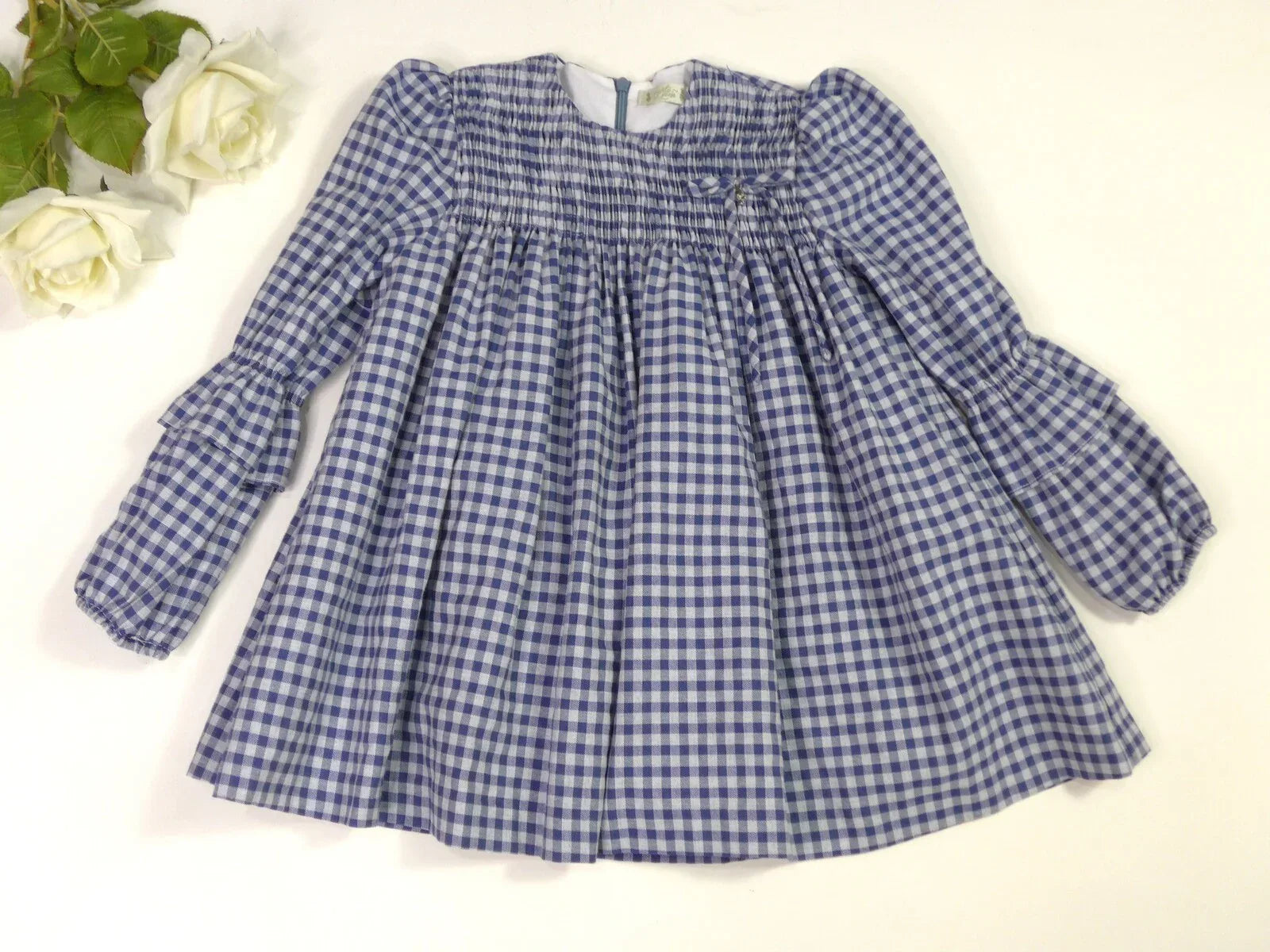 Vestido cuadros azules "Sueño" - PARDALETS