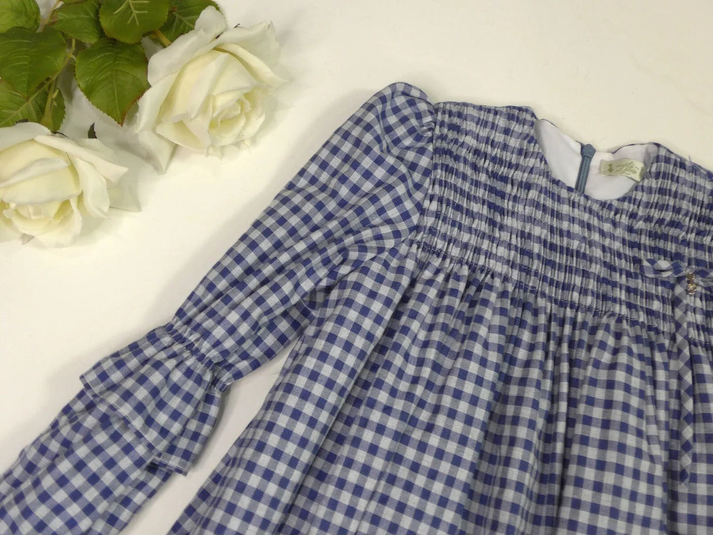 Vestido cuadros azules "Sueño" - PARDALETS