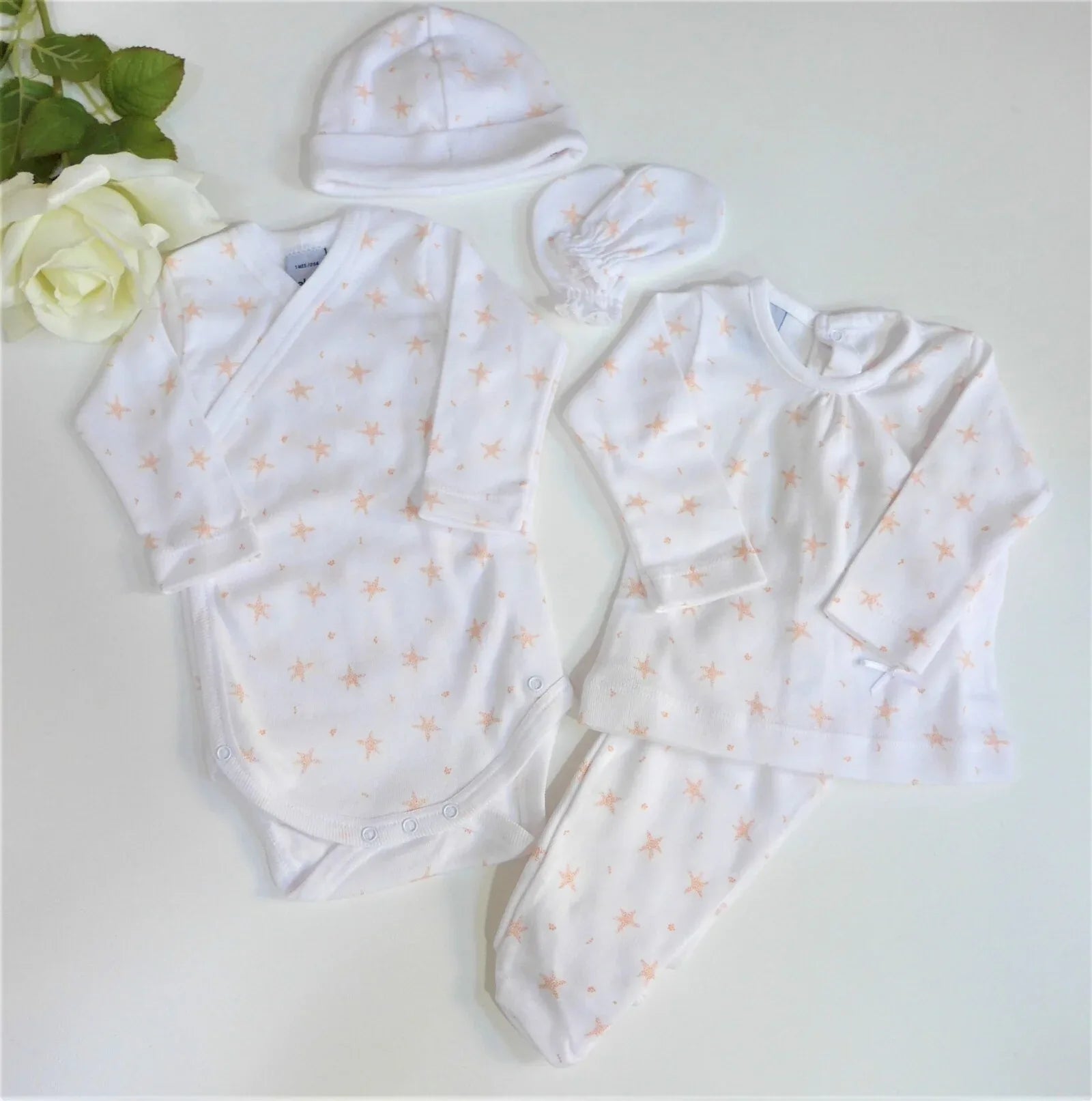 Pack primera puesta estrellas salmon - PARDALETS