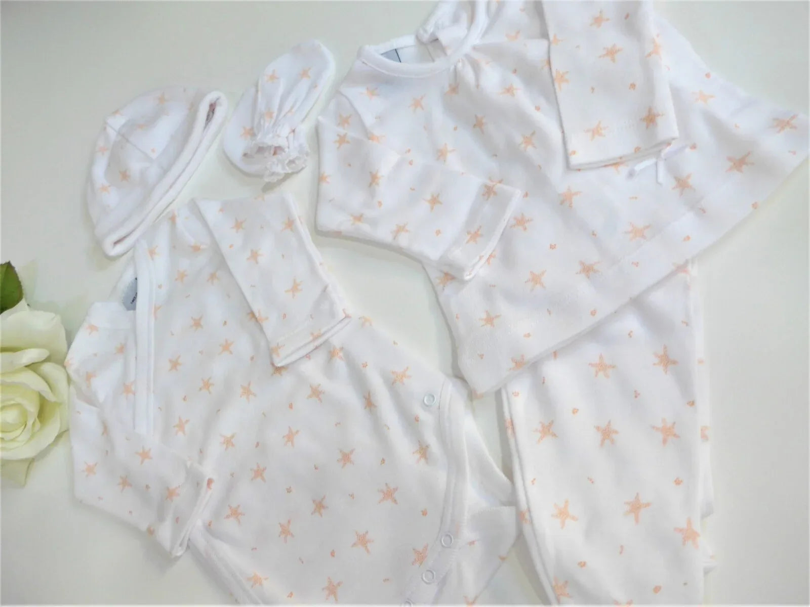 Pack primera puesta estrellas salmon - PARDALETS