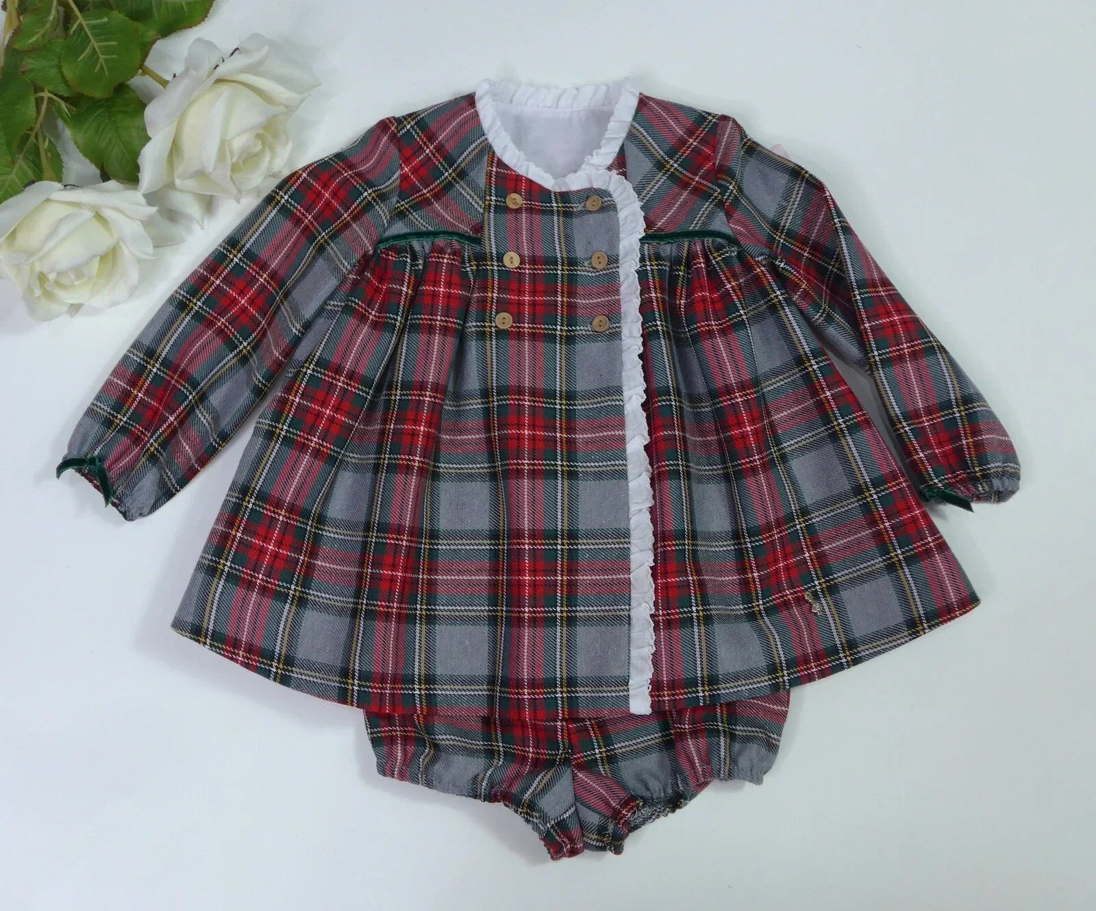 Vestido con pololo cuadros "Ilusion" - PARDALETS