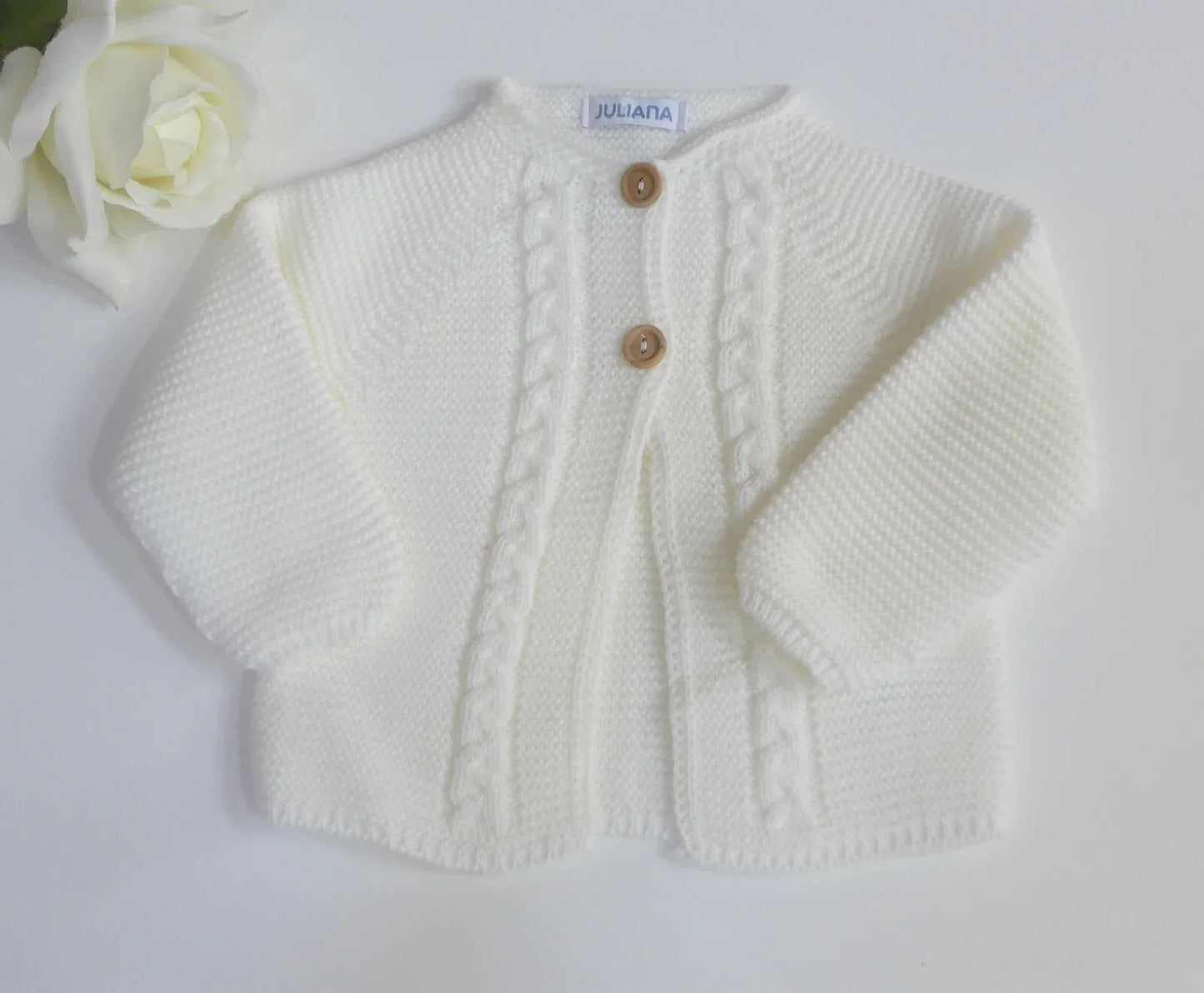 Chaqueta larga punto color Beige - PARDALETS