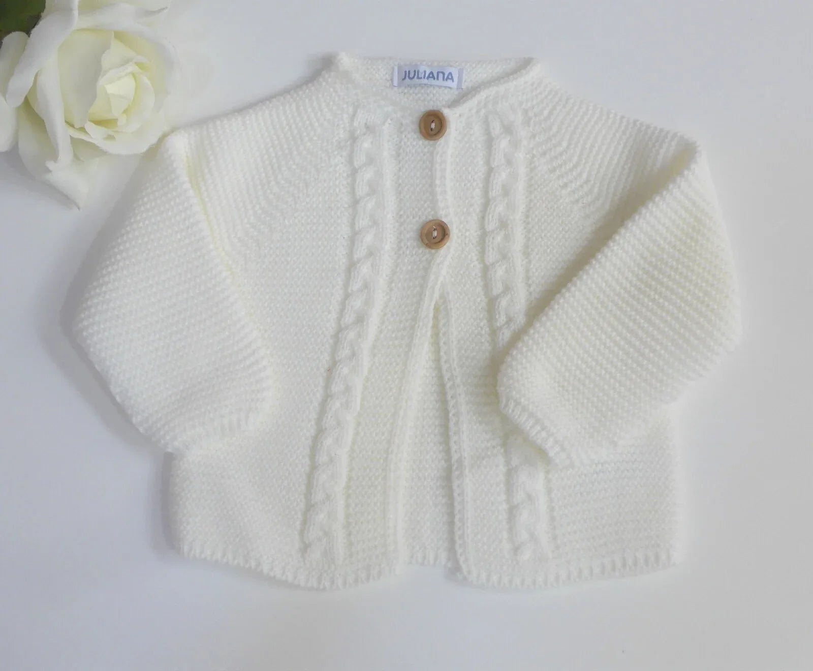 Chaqueta larga punto color Beige - PARDALETS