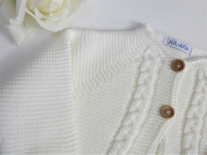 Chaqueta larga punto color Beige - PARDALETS