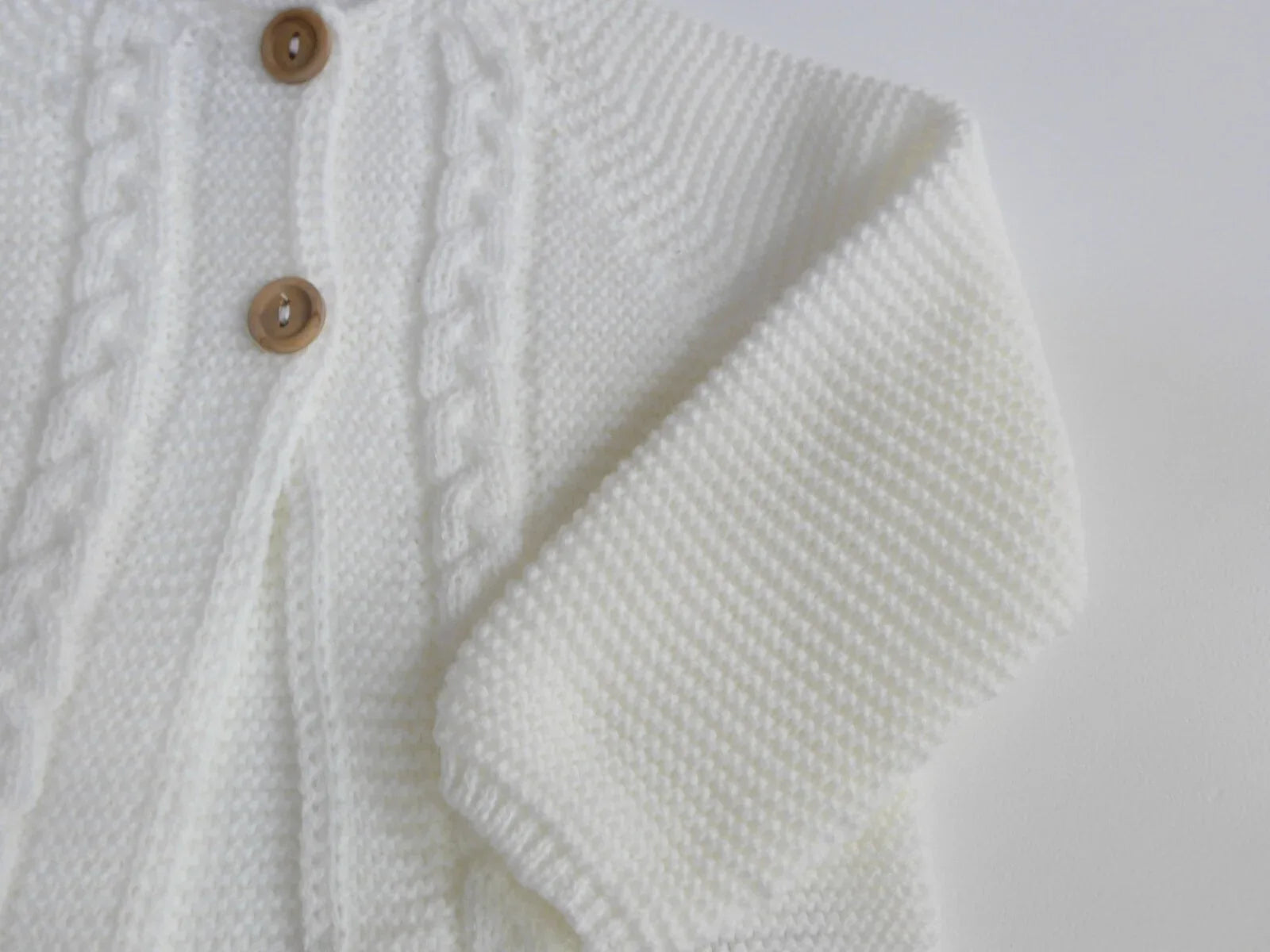 Chaqueta larga punto color Beige - PARDALETS