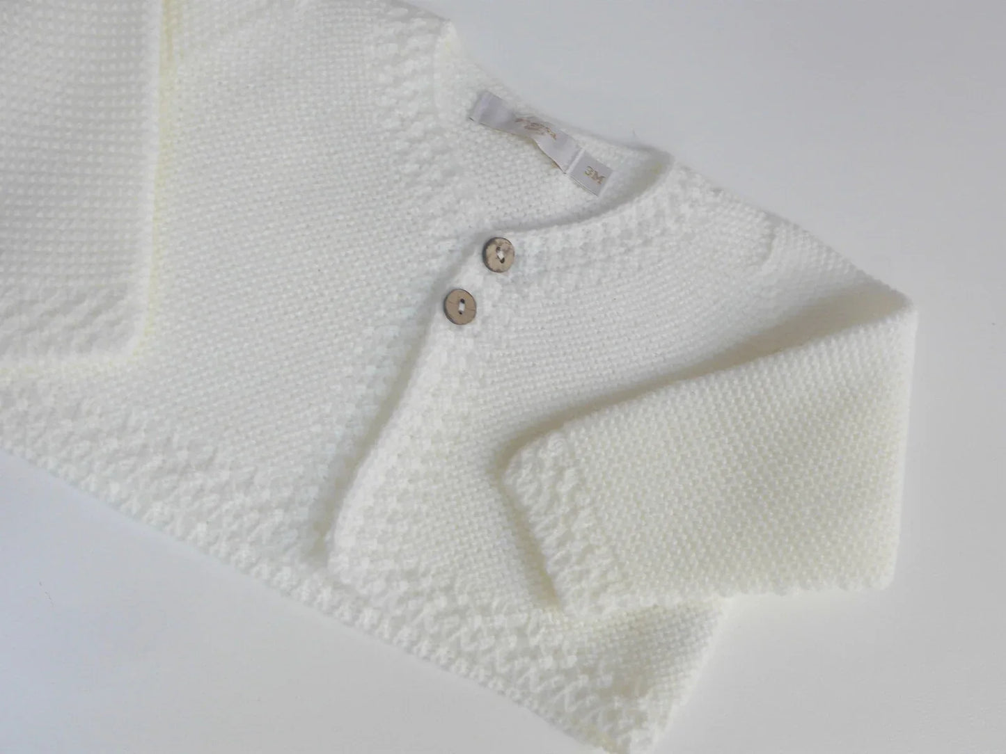 Chaqueta corta punto color beige - PARDALETS