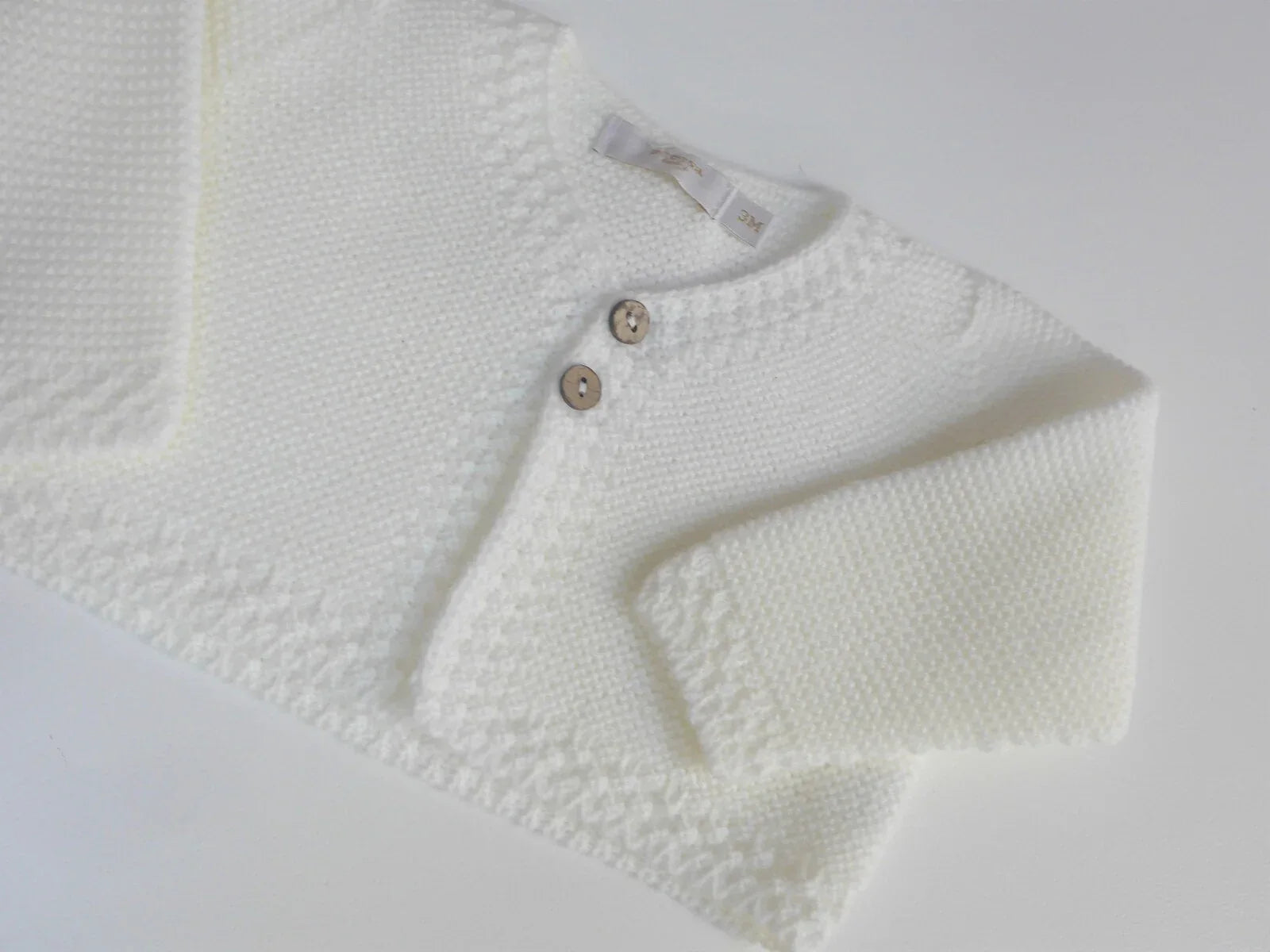 Chaqueta corta punto color beige - PARDALETS