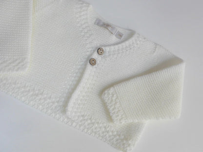 Chaqueta corta punto color beige - PARDALETS