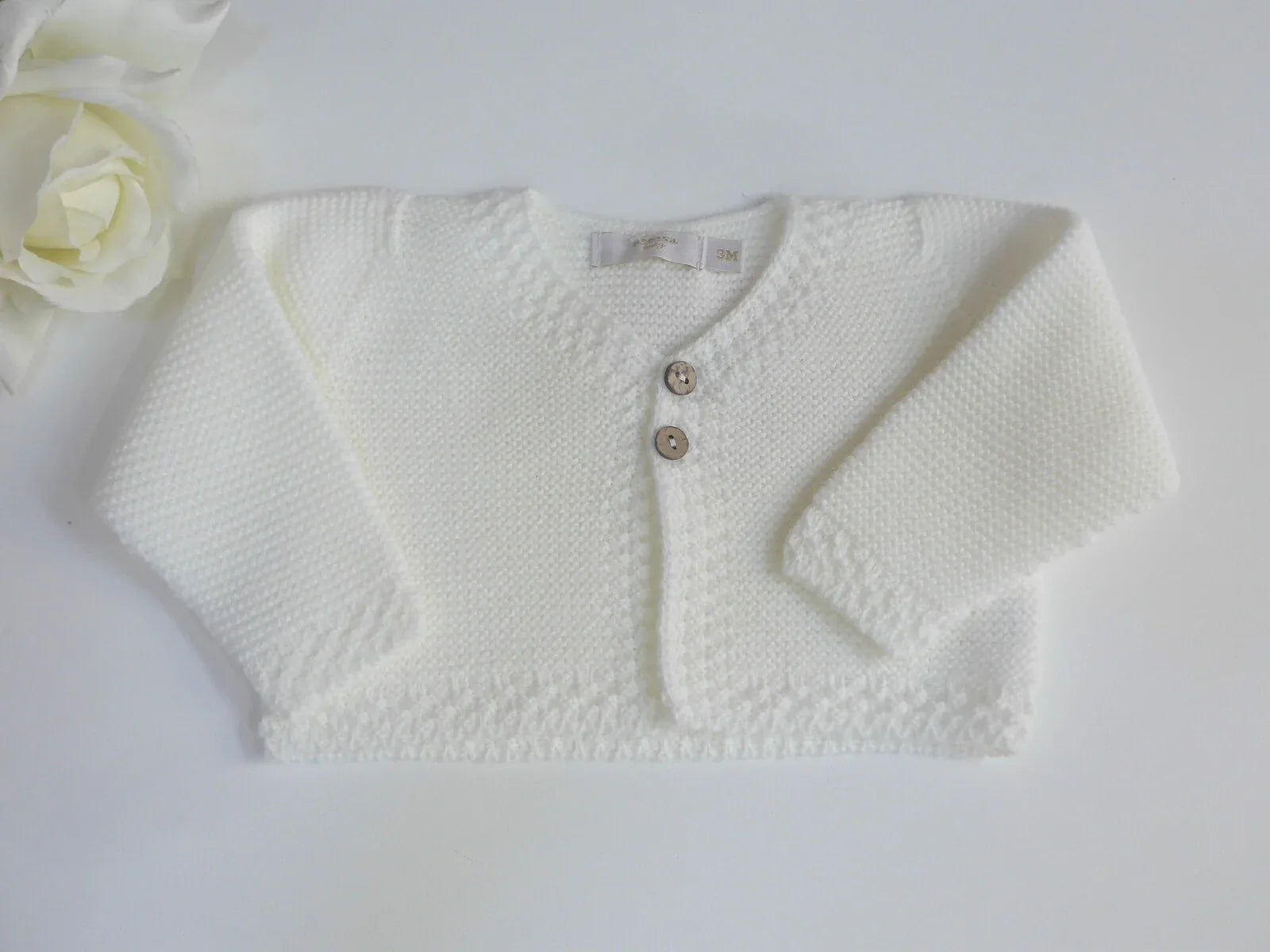 Chaqueta corta punto color beige - PARDALETS