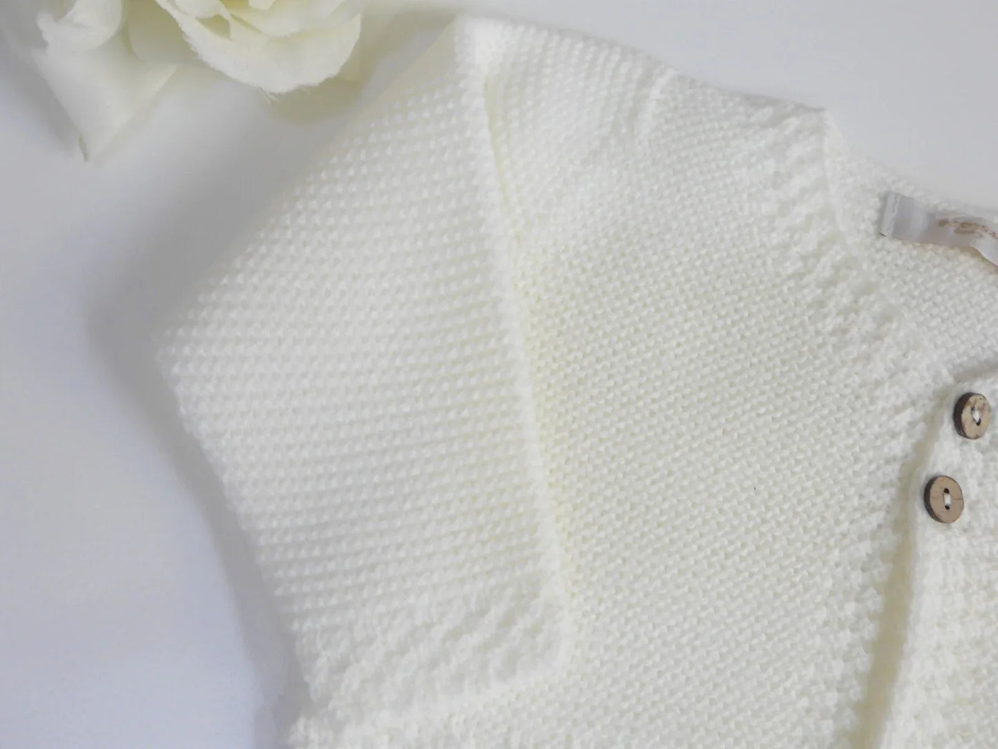 Chaqueta corta punto color beige - PARDALETS