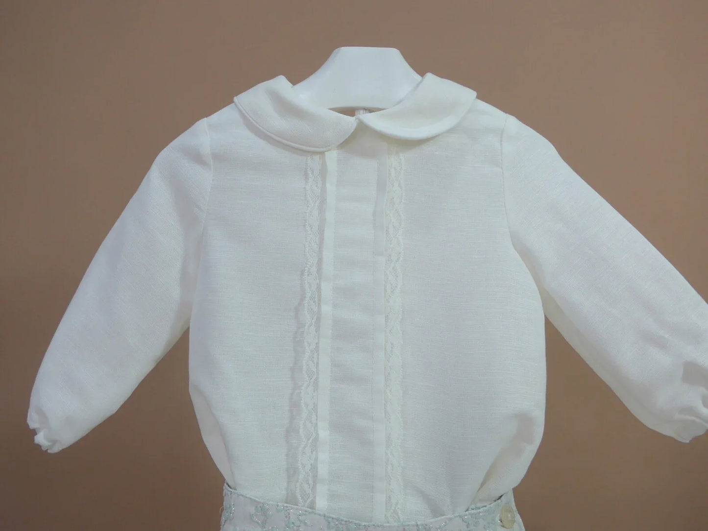 Conjunto camisa y bombacho brocado verde - PARDALETS