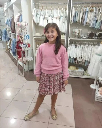 Falda gasa plisada estampado personitas - PARDALETS