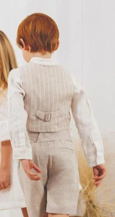 Conjunto lino cuatro piezas beig - PARDALETS